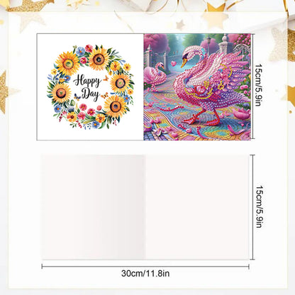 6pcs Diamond Painting Greeting Cards DIY Handmade Diamond Art Cards for Adults