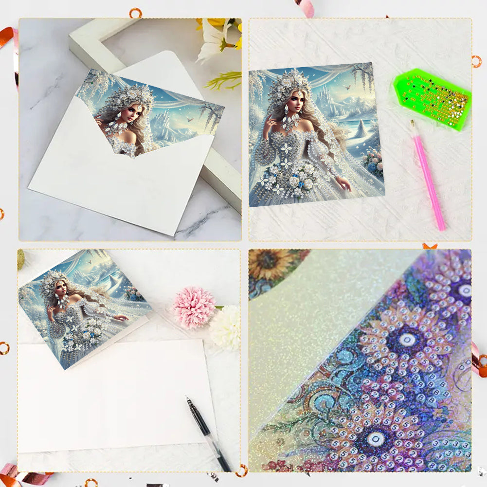 6pcs Diamond Painting Greeting Cards DIY Handmade Diamond Art Cards for Adults