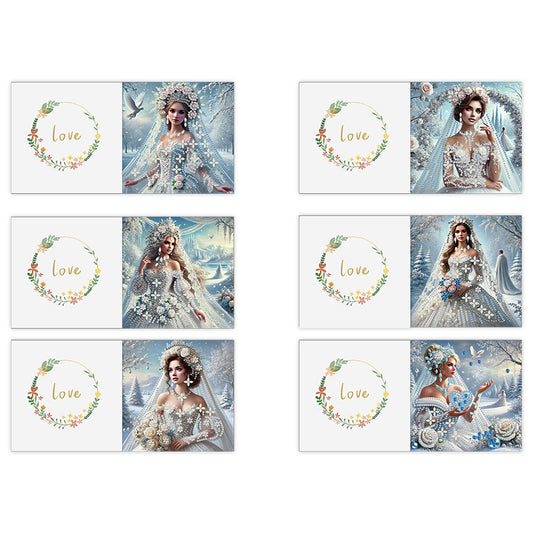 6pcs Diamond Painting Greeting Cards DIY Handmade Diamond Art Cards for Adults