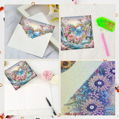 6pcs Diamond Painting Greeting Cards DIY Handmade Diamond Art Cards for Adults