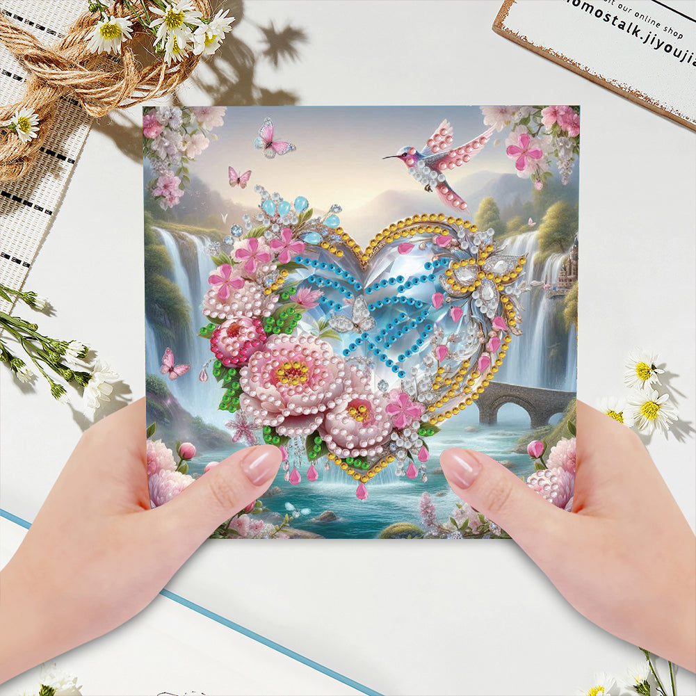 6pcs Diamond Painting Greeting Cards DIY Handmade Diamond Art Cards for Adults