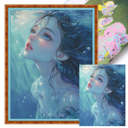 Silhouette In The Water - 14CT Stamped Cross Stitch 75*95CM(Fairy Brand)