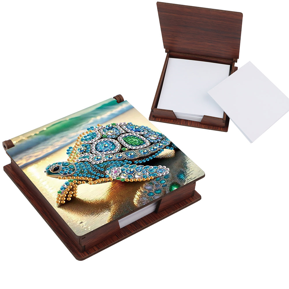 Animals Diamond Painting Notecard Box Gem Art Sticky Note Holder for Home Office