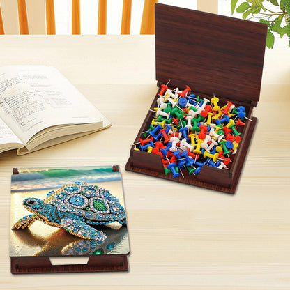 Animals Diamond Painting Notecard Box Gem Art Sticky Note Holder for Home Office