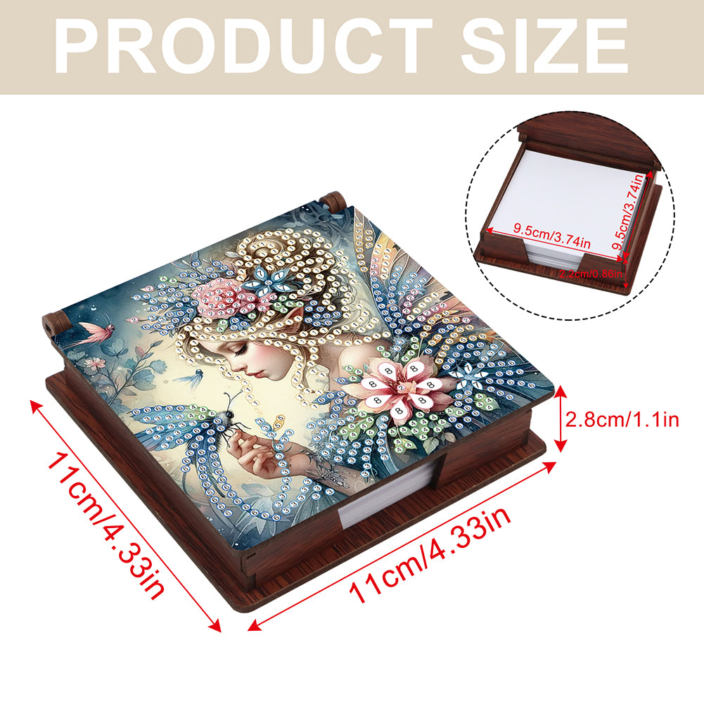 Animals Diamond Painting Notecard Box Gem Art Sticky Note Holder for Home Office