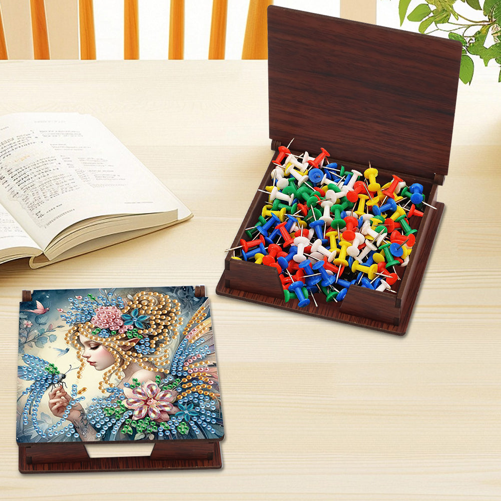 Animals Diamond Painting Notecard Box Gem Art Sticky Note Holder for Home Office