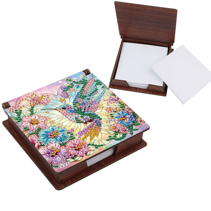 Animals Diamond Painting Notecard Box Gem Art Sticky Note Holder for Home Office