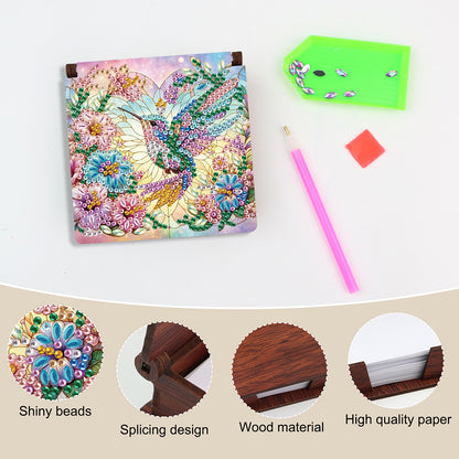 Animals Diamond Painting Notecard Box Gem Art Sticky Note Holder for Home Office