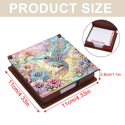 Animals Diamond Painting Notecard Box Gem Art Sticky Note Holder for Home Office