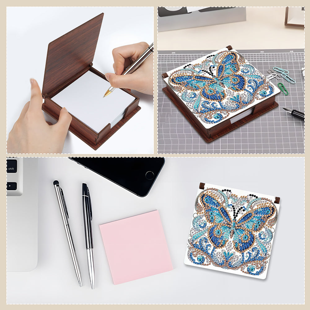 Animals Diamond Painting Notecard Box Gem Art Sticky Note Holder for Home Office
