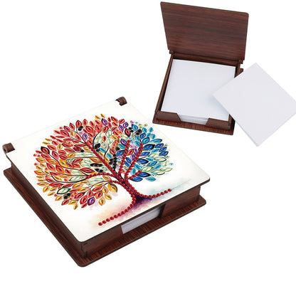 Animals Diamond Painting Notecard Box Gem Art Sticky Note Holder for Home Office