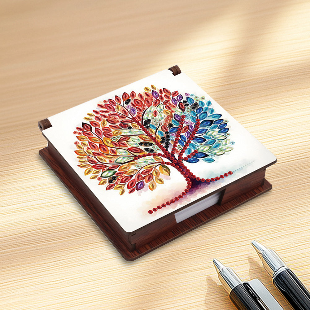 Animals Diamond Painting Notecard Box Gem Art Sticky Note Holder for Home Office