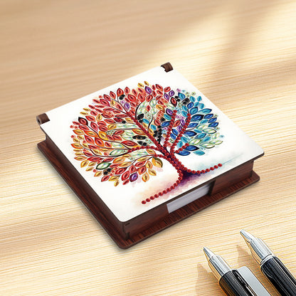 Animals Diamond Painting Notecard Box Gem Art Sticky Note Holder for Home Office