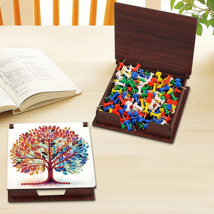 Animals Diamond Painting Notecard Box Gem Art Sticky Note Holder for Home Office