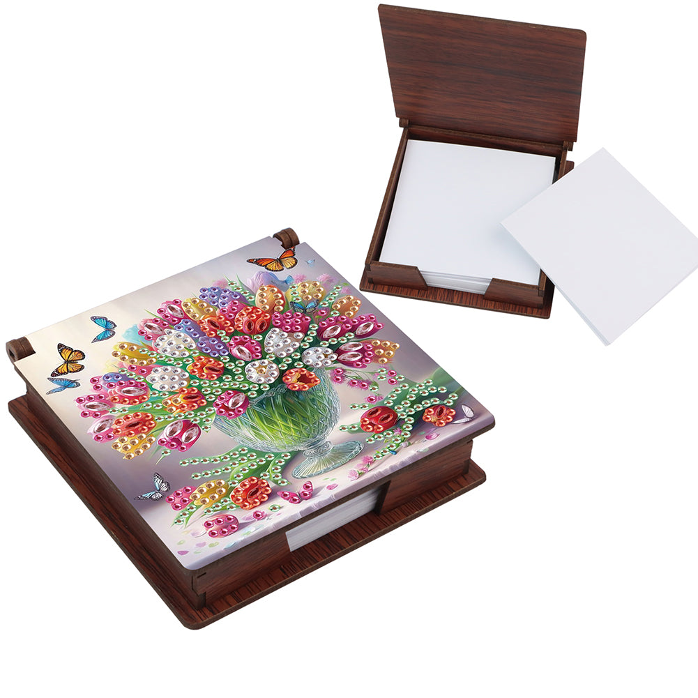 Animals Diamond Painting Notecard Box Gem Art Sticky Note Holder for Home Office