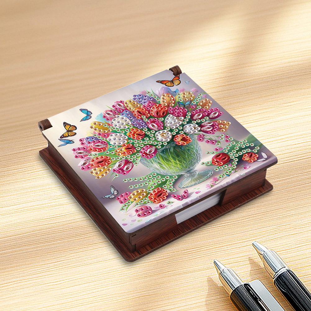 Animals Diamond Painting Notecard Box Gem Art Sticky Note Holder for Home Office