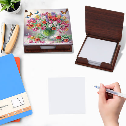 Animals Diamond Painting Notecard Box Gem Art Sticky Note Holder for Home Office