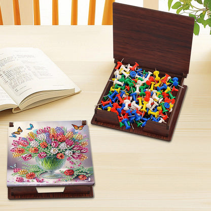 Animals Diamond Painting Notecard Box Gem Art Sticky Note Holder for Home Office