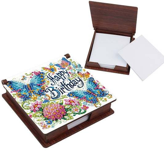 Animals Diamond Painting Notecard Box Gem Art Sticky Note Holder for Home Office