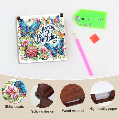 Animals Diamond Painting Notecard Box Gem Art Sticky Note Holder for Home Office