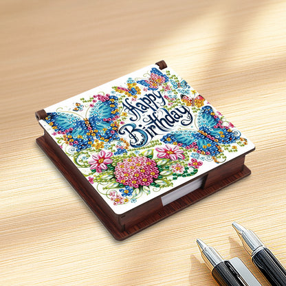 Animals Diamond Painting Notecard Box Gem Art Sticky Note Holder for Home Office