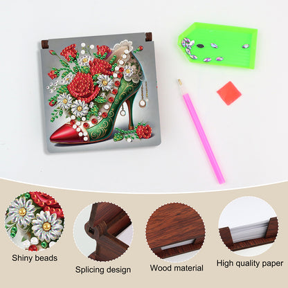 Animals Diamond Painting Notecard Box Gem Art Sticky Note Holder for Home Office