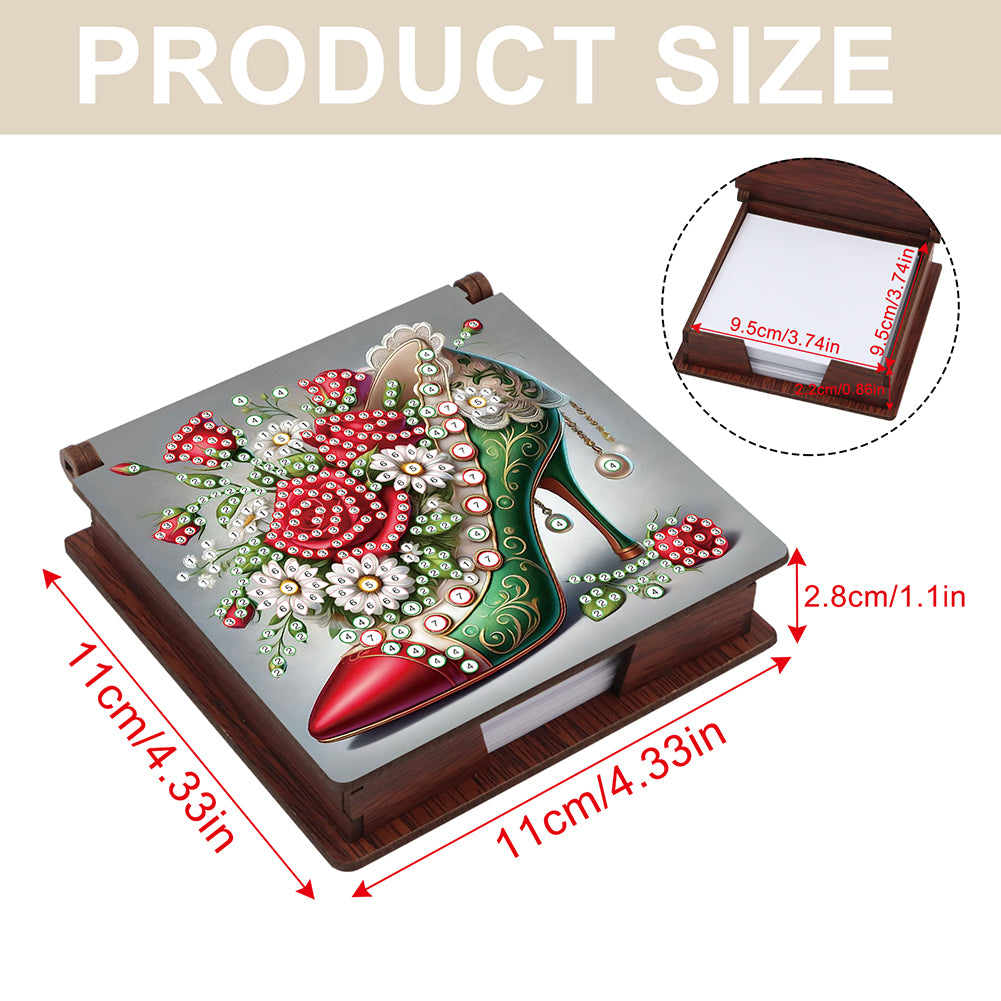 Animals Diamond Painting Notecard Box Gem Art Sticky Note Holder for Home Office