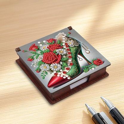 Animals Diamond Painting Notecard Box Gem Art Sticky Note Holder for Home Office