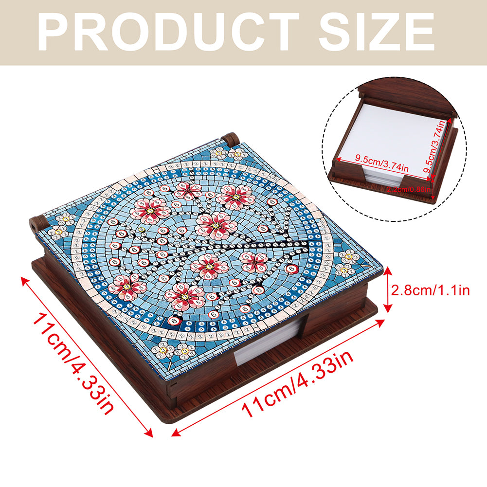 Animals Diamond Painting Notecard Box Gem Art Sticky Note Holder for Home Office