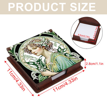 Animals Diamond Painting Notecard Box Gem Art Sticky Note Holder for Home Office