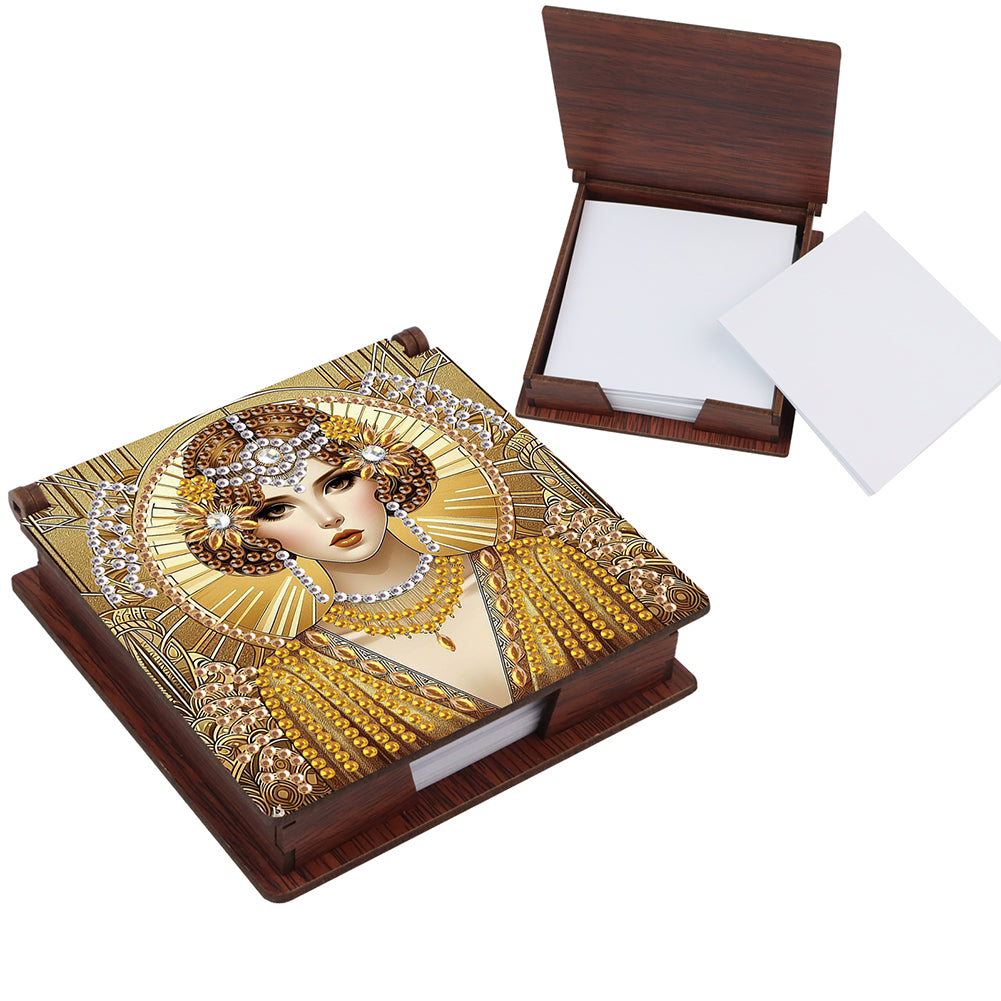 Animals Diamond Painting Notecard Box Gem Art Sticky Note Holder for Home Office