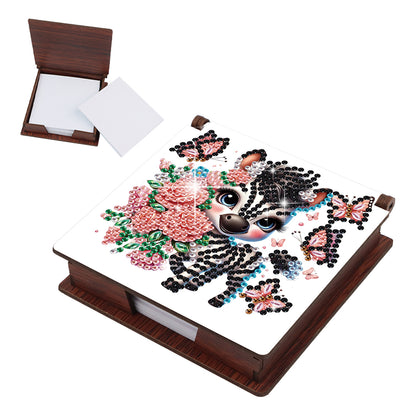 Animals Diamond Painting Notecard Box Gem Art Sticky Note Holder for Home Office