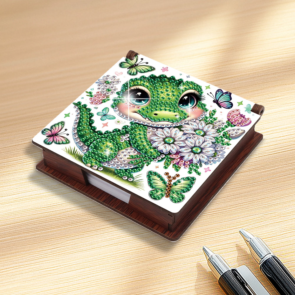 Animals Diamond Painting Notecard Box Gem Art Sticky Note Holder for Home Office