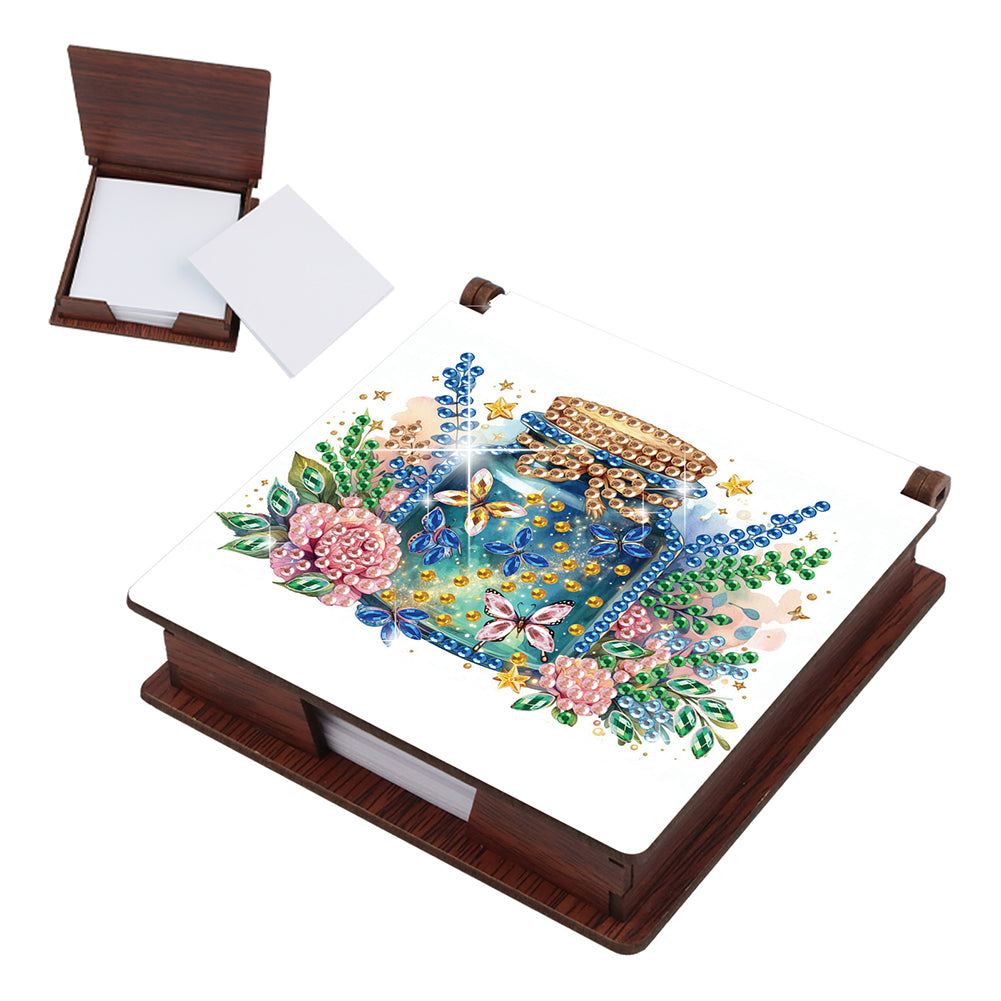 Animals Diamond Painting Notecard Box Gem Art Sticky Note Holder for Home Office