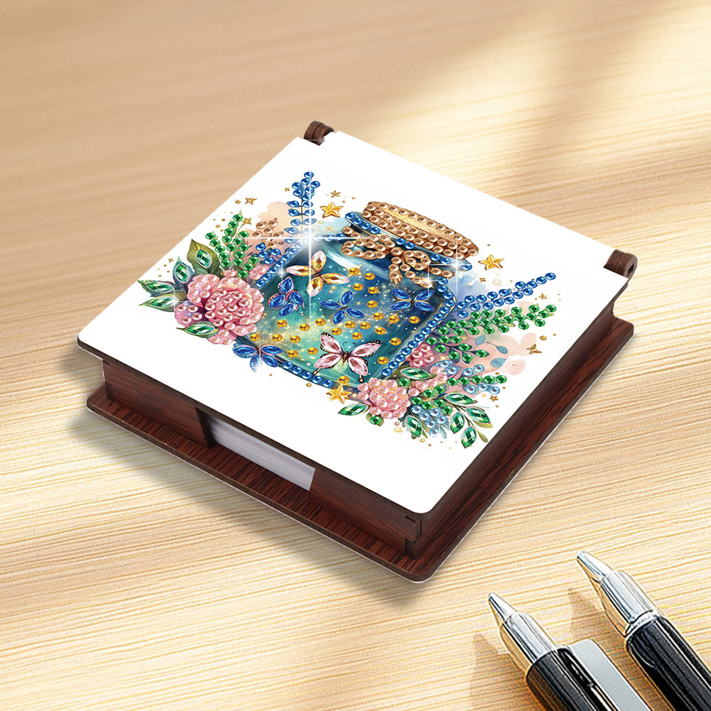 Animals Diamond Painting Notecard Box Gem Art Sticky Note Holder for Home Office