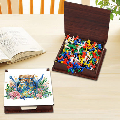 Animals Diamond Painting Notecard Box Gem Art Sticky Note Holder for Home Office