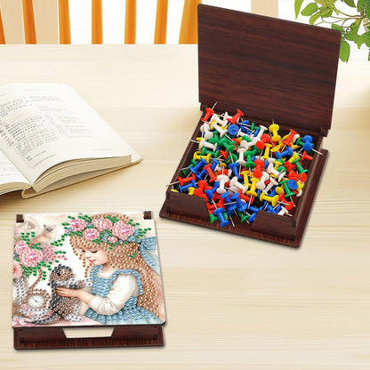 Animals Diamond Painting Notecard Box Gem Art Sticky Note Holder for Home Office