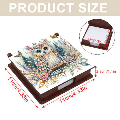 Animals Diamond Painting Notecard Box Gem Art Sticky Note Holder for Home Office