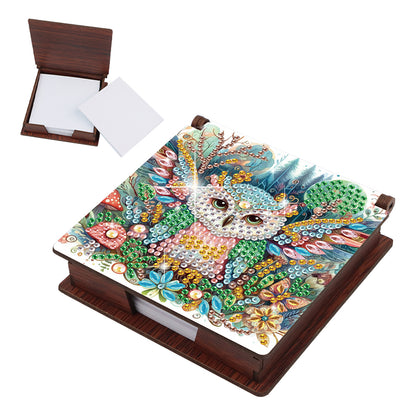Animals Diamond Painting Notecard Box Gem Art Sticky Note Holder for Home Office