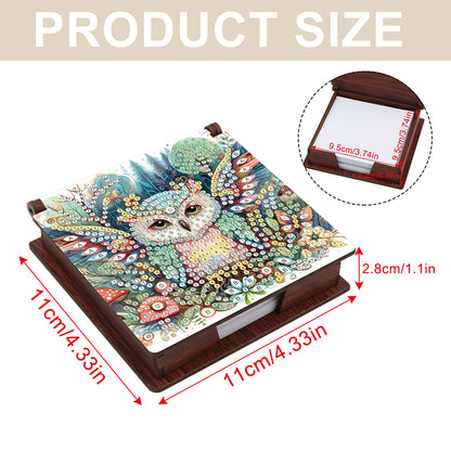 Animals Diamond Painting Notecard Box Gem Art Sticky Note Holder for Home Office