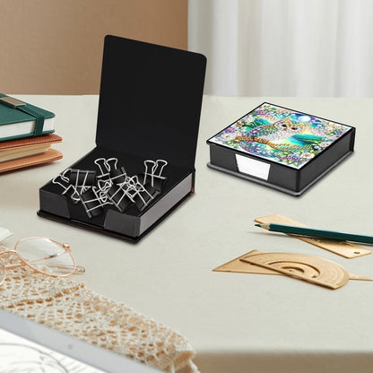 Animals Diamond Painting Notecard Box Gem Art Sticky Note Holder for Home Office