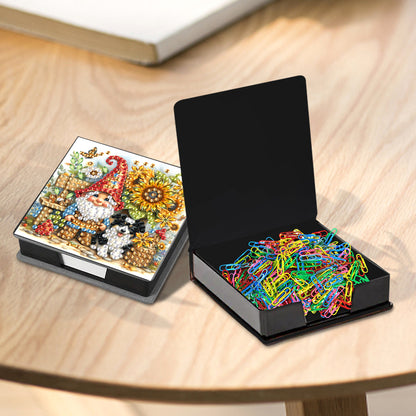 Animals Diamond Painting Notecard Box Gem Art Sticky Note Holder for Home Office