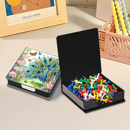Animals Diamond Painting Notecard Box Gem Art Sticky Note Holder for Home Office