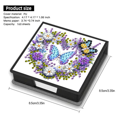 Animals Diamond Painting Notecard Box Gem Art Sticky Note Holder for Home Office