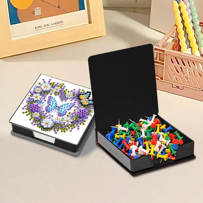 Animals Diamond Painting Notecard Box Gem Art Sticky Note Holder for Home Office