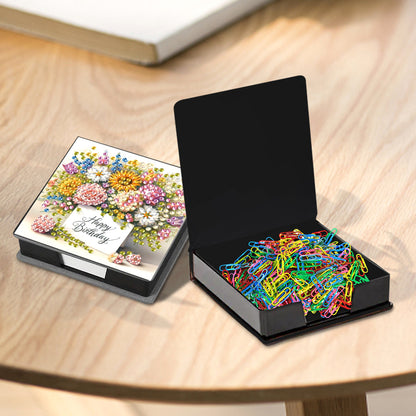 Animals Diamond Painting Notecard Box Gem Art Sticky Note Holder for Home Office