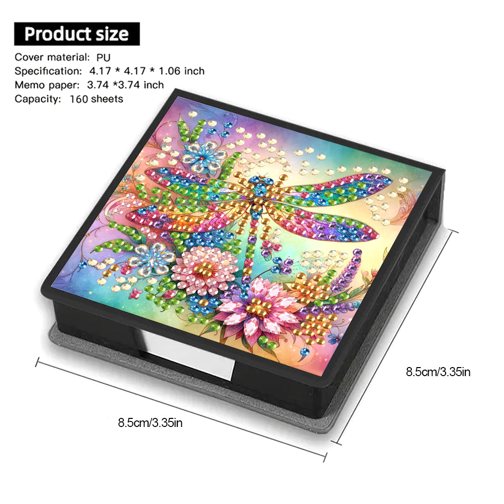 Animals Diamond Painting Notecard Box Gem Art Sticky Note Holder for Home Office
