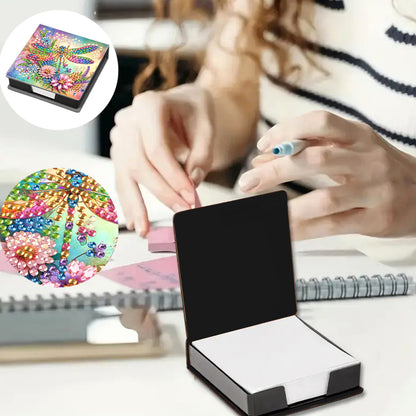 Animals Diamond Painting Notecard Box Gem Art Sticky Note Holder for Home Office