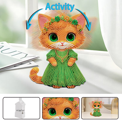 Acrylic Shaking Head Animal Desktop Diamond Art Kits Cat Dog Bedroom Table Decor