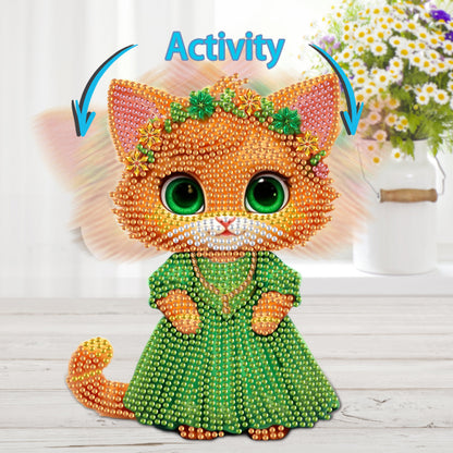 Acrylic Shaking Head Animal Desktop Diamond Art Kits Cat Dog Bedroom Table Decor